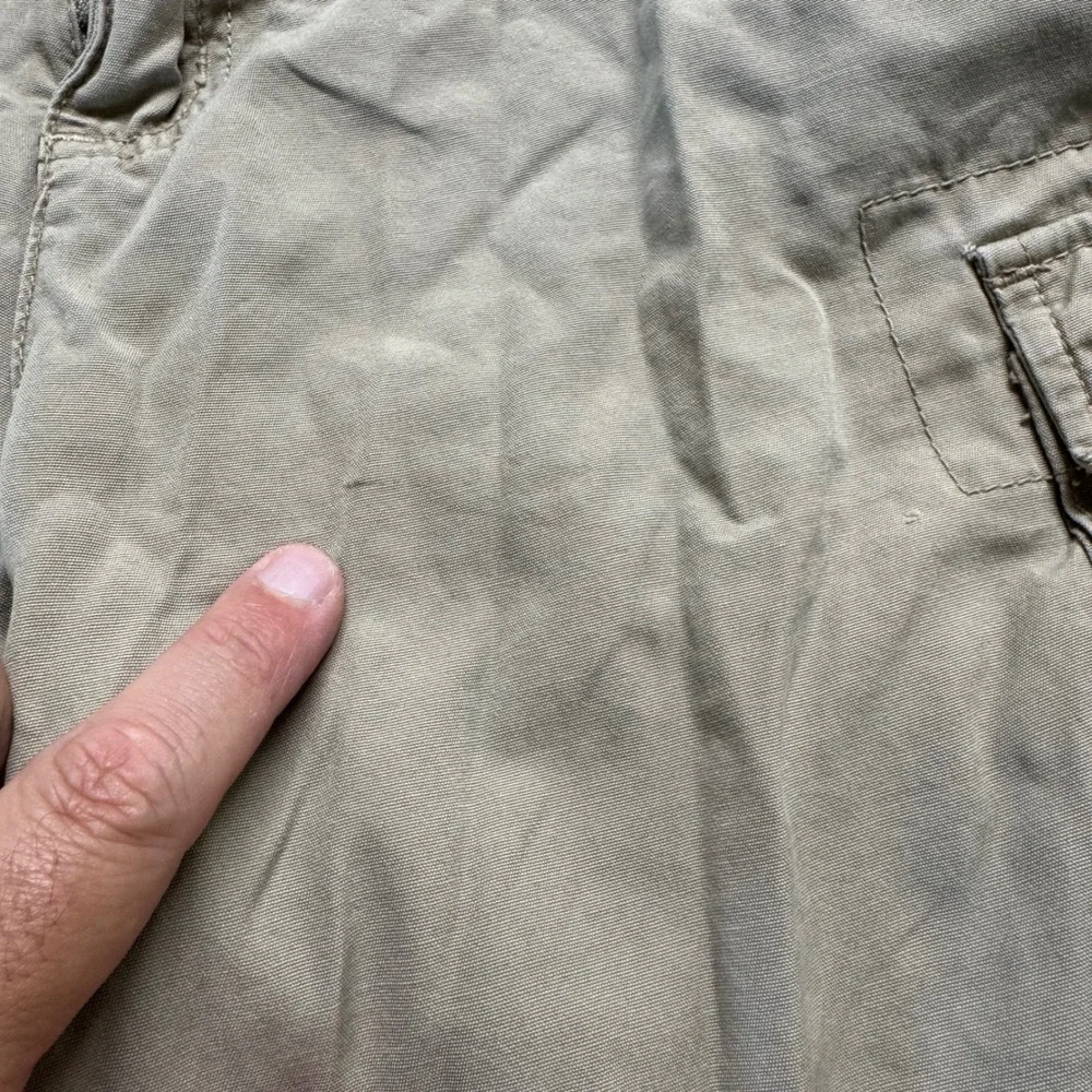 Vtg Aeropostale Cargo Shorts Mens 36 Tan A87 Utility Cotton Adjustable Hem